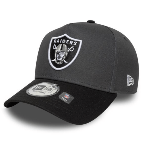 Bone Unissex New Era 9FORTY A-Frame NFL Las Vegas Raiders Cinza-60758987- -1-